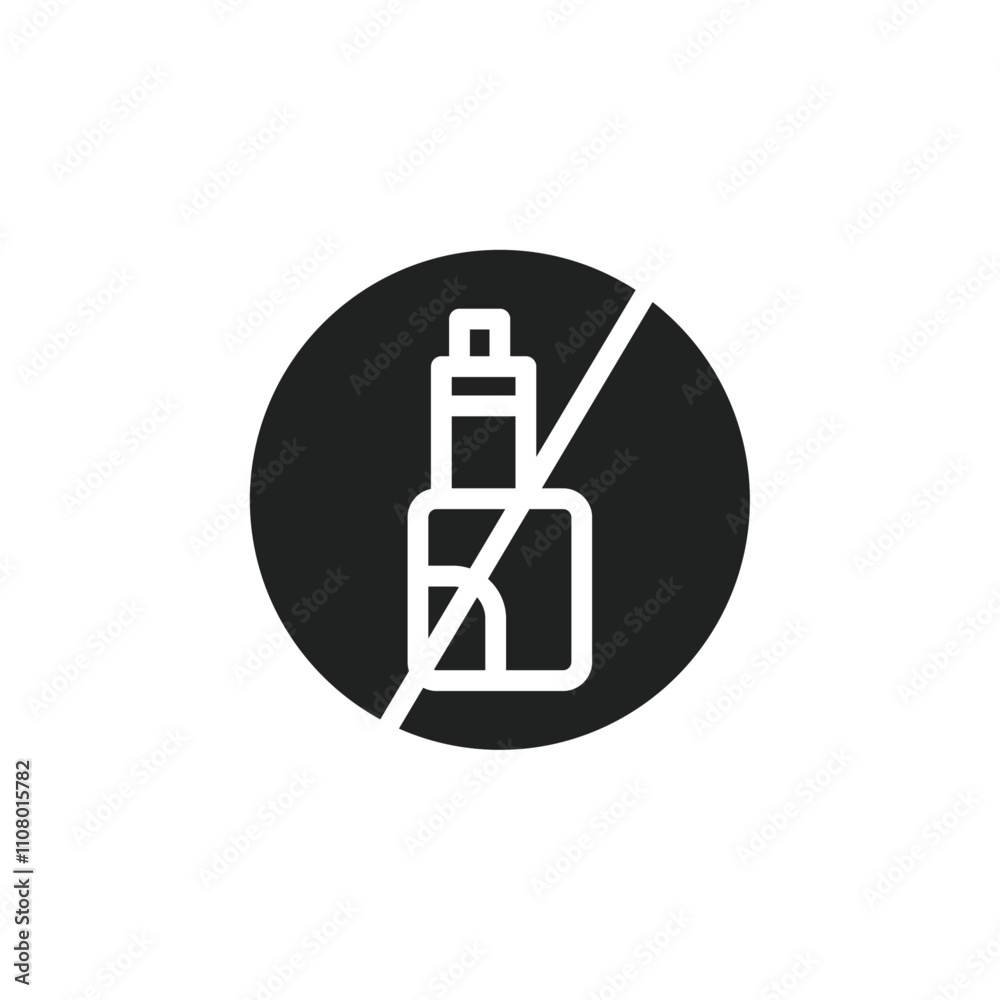 Poster No Electronic Vaping icon web design in vector