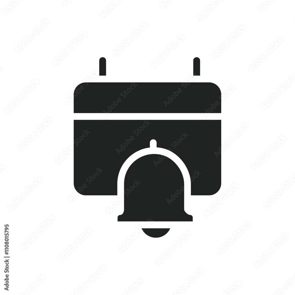Poster Notification reminder icon web design in vector