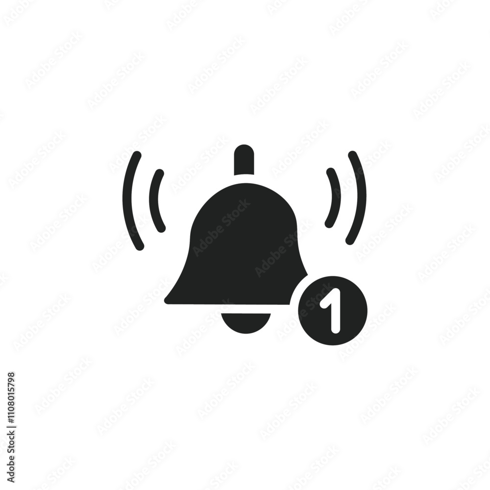 Poster notification bell icon web design in vector