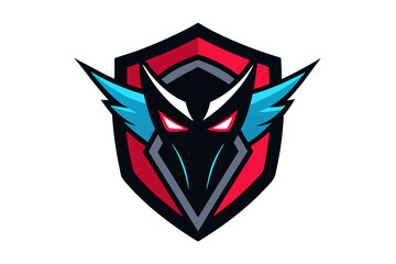 heraldic shield with wings