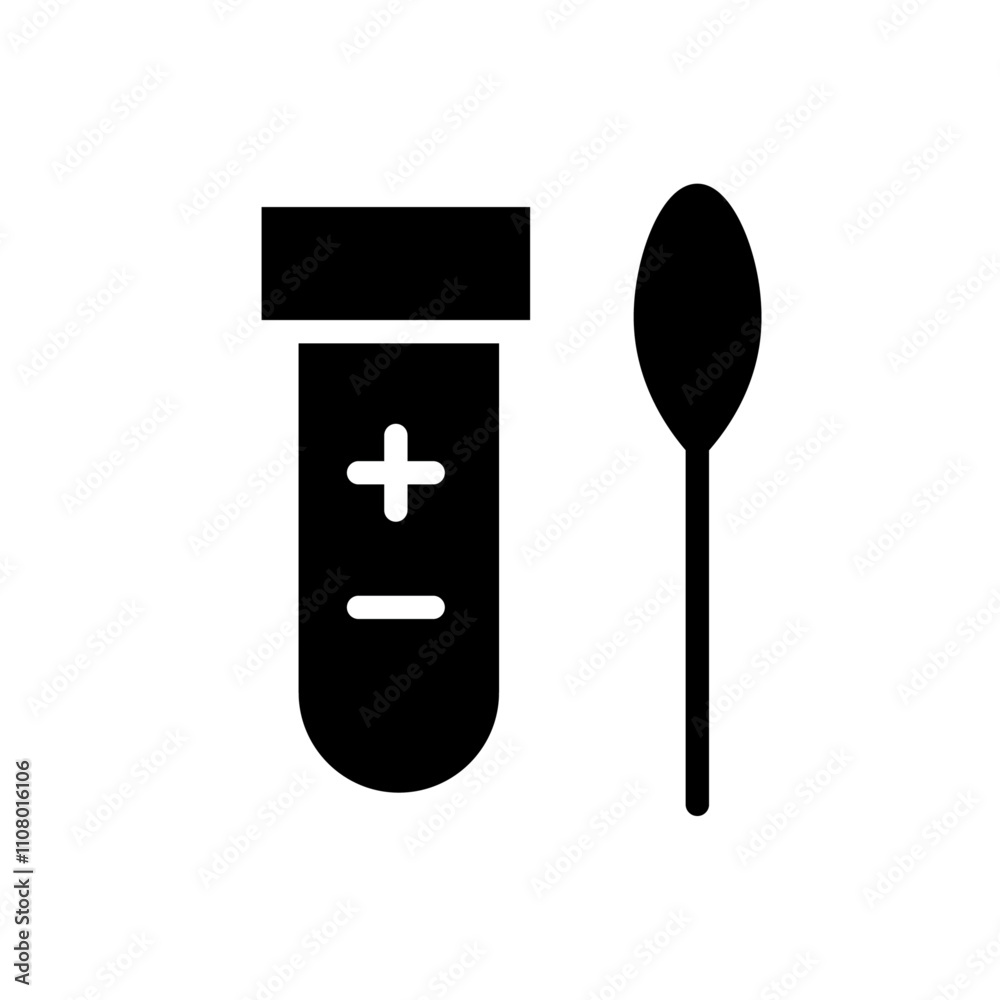Poster PCR test icon web design in vector