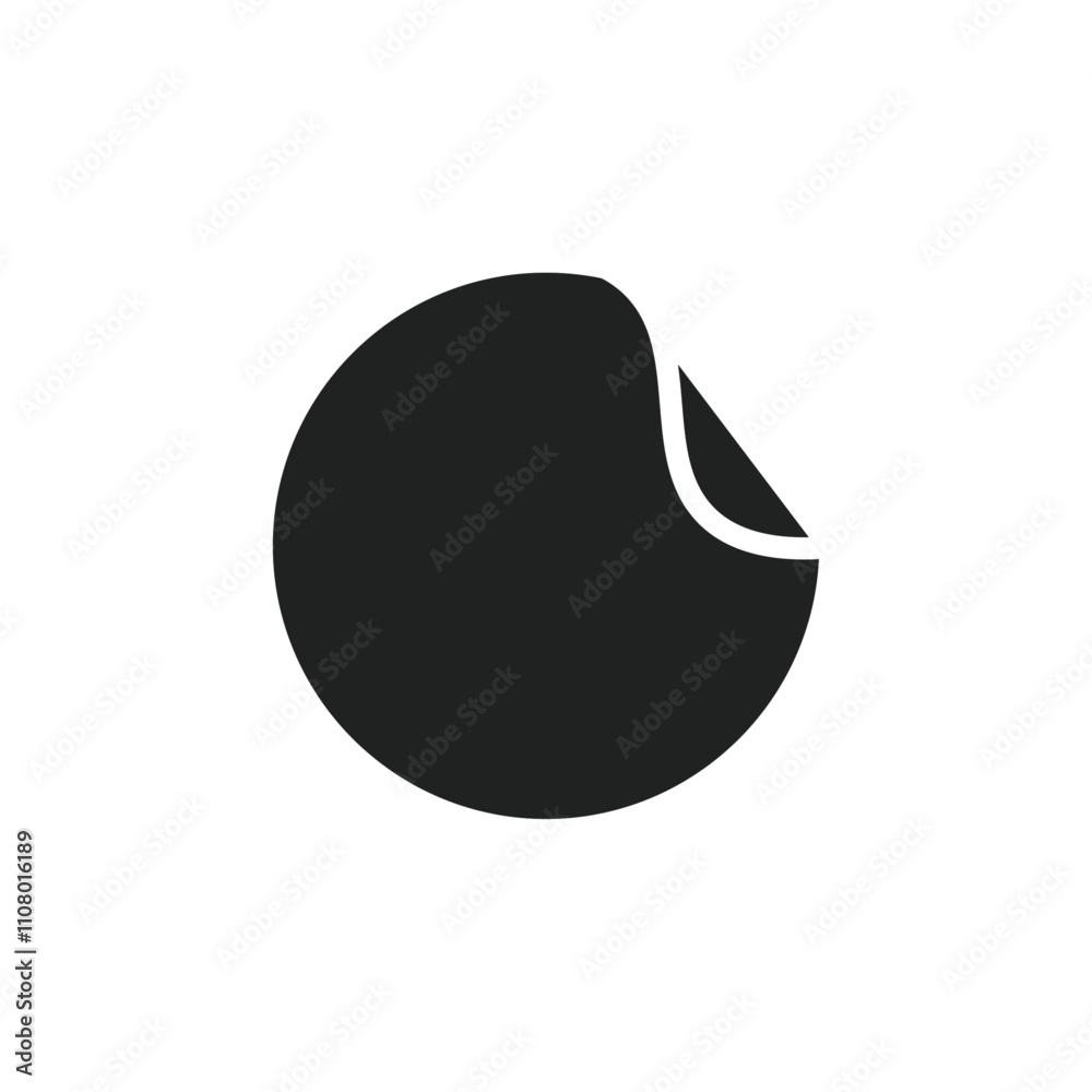 Poster peel off sticker icon web design in vector