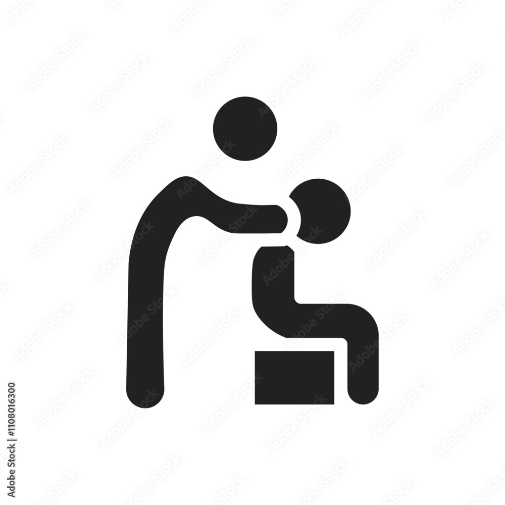 Poster physiotherapy icon web design in vector