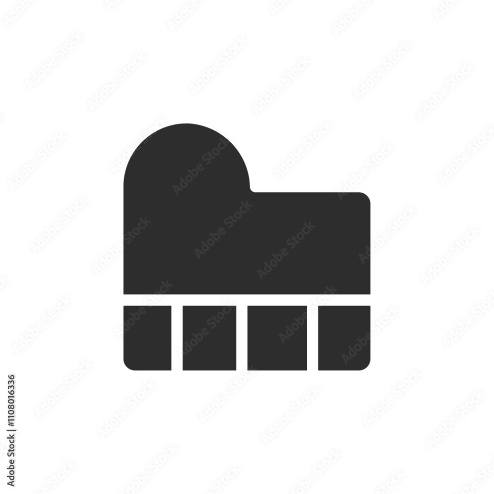 Aufkleber piano icon web design in vector