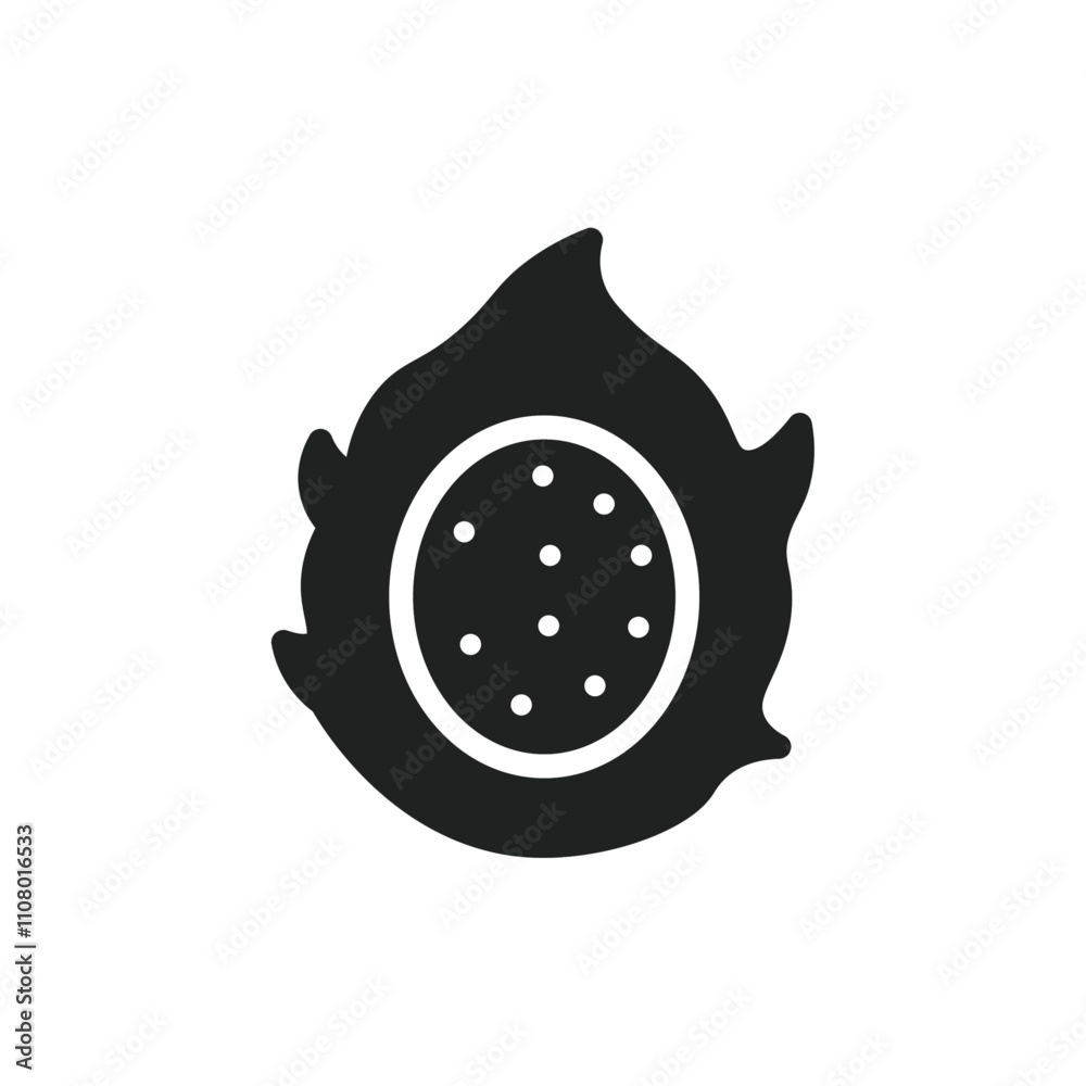 Aufkleber pitaya icon web design in vector