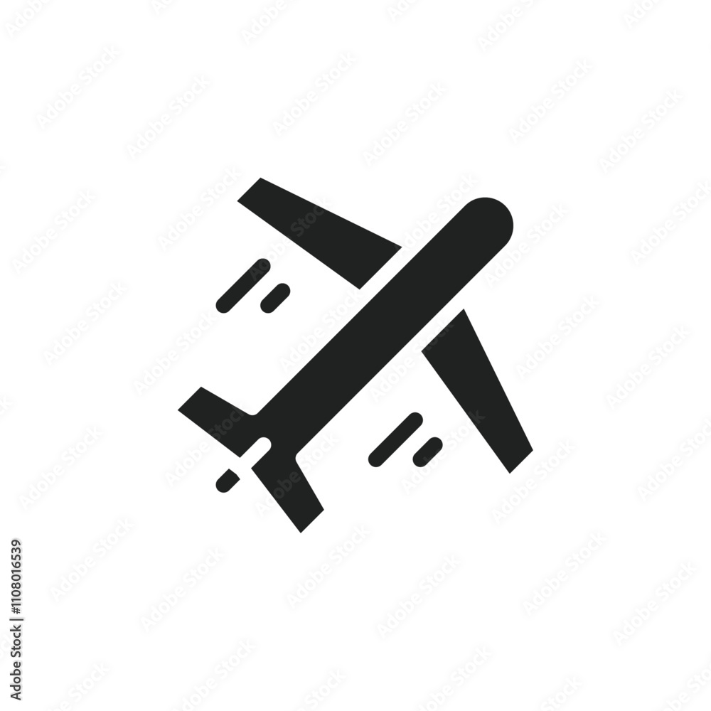 Aufkleber Plane icon web design in vector
