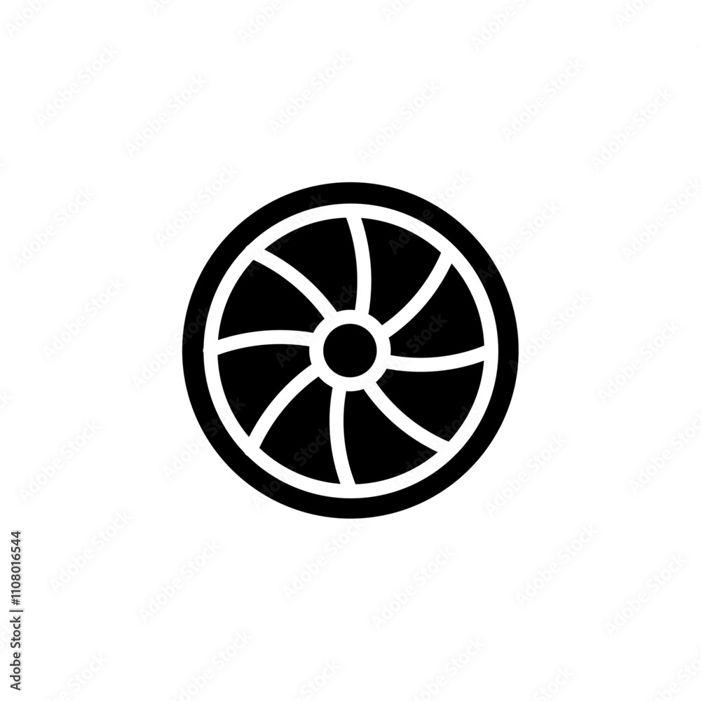 Aufkleber Plane turbine icon web design in vector