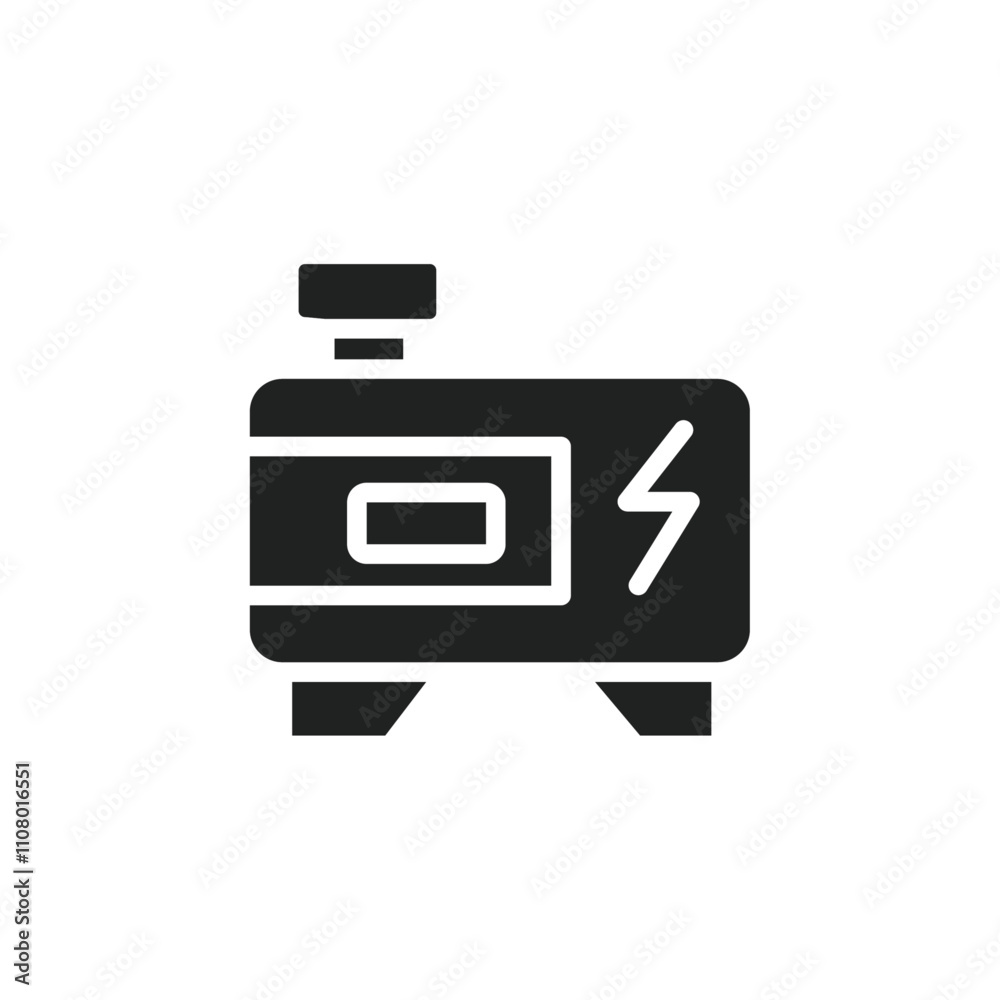 Poster Portable power generator icon web design in vector