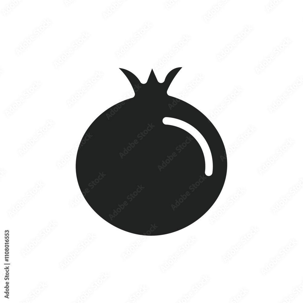 Poster pomegranate icon web design in vector
