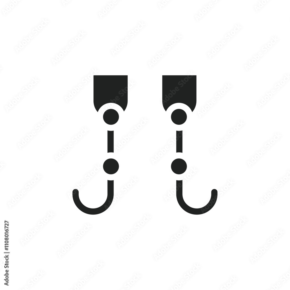 Poster prosthetic leg icon web design in vector
