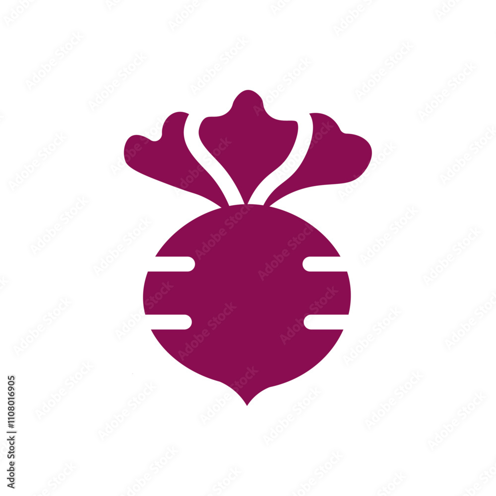 Poster radish icon web design in vector