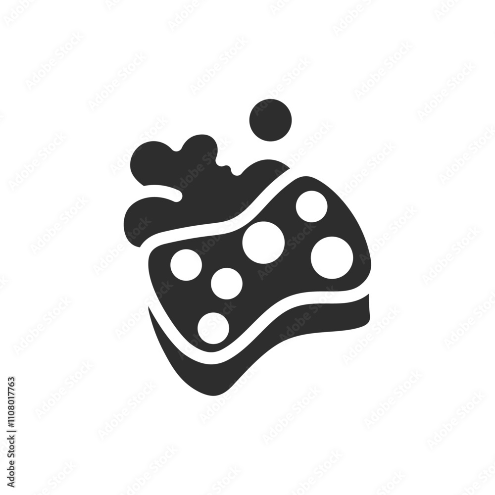 Poster sponge with foam icon web design in vector