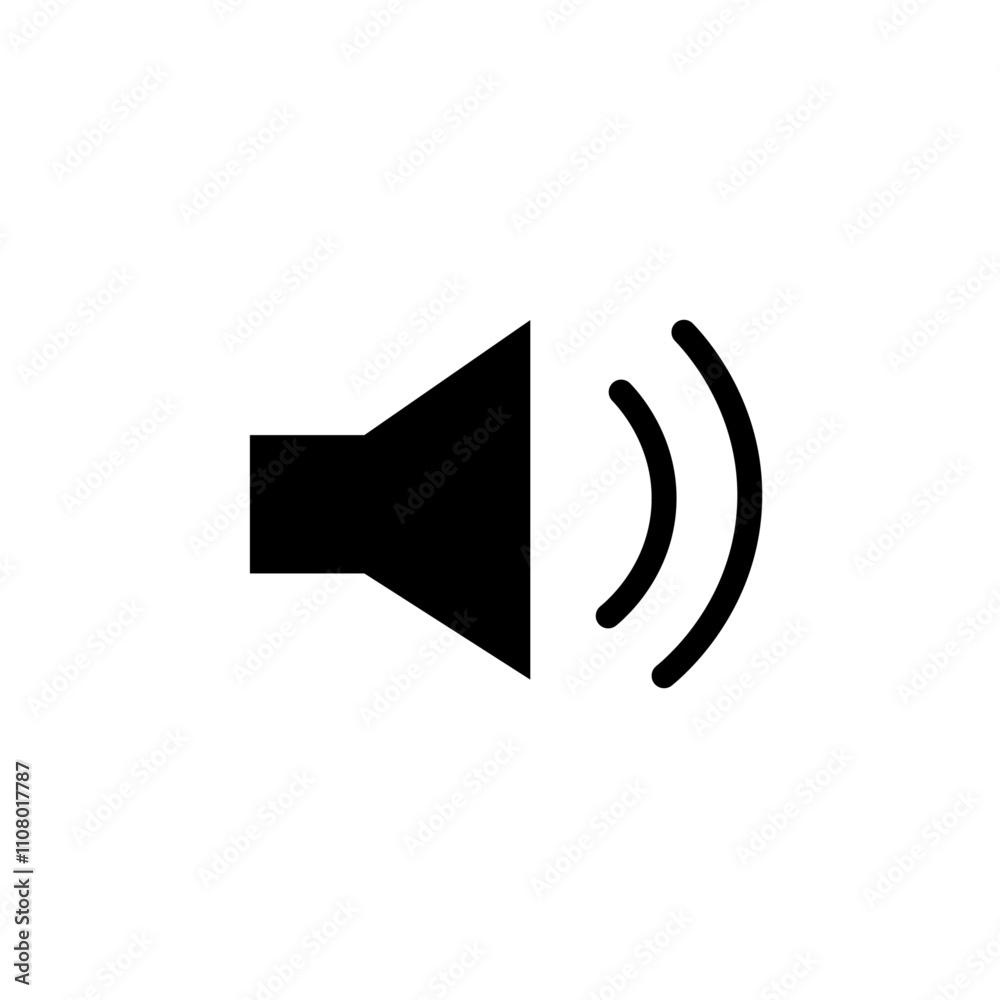 Aufkleber Speaker volume icon web design in vector