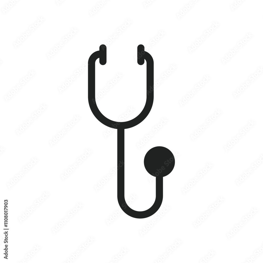 Poster stethoscope icon web design in vector