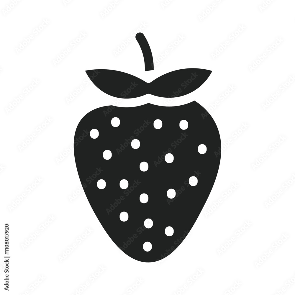 Poster strawberry icon web design in vector
