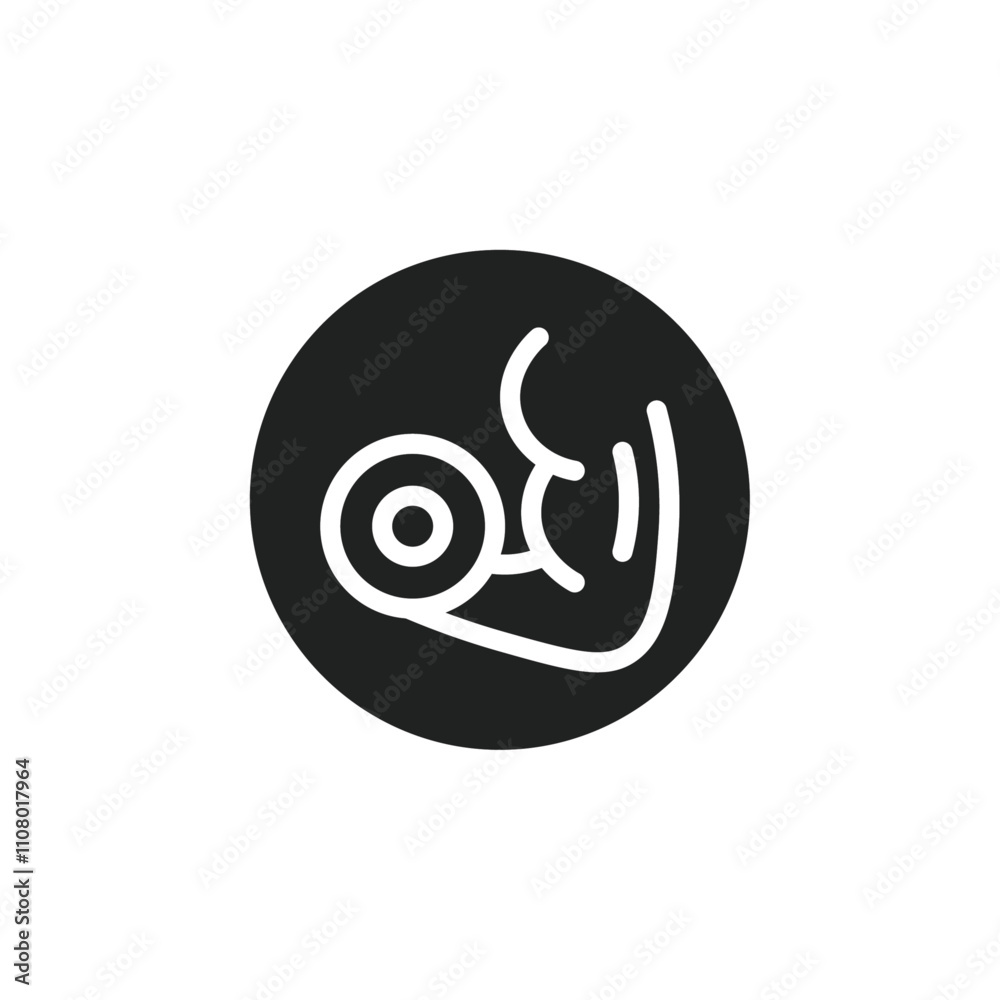 Poster strength training icon web design in vector