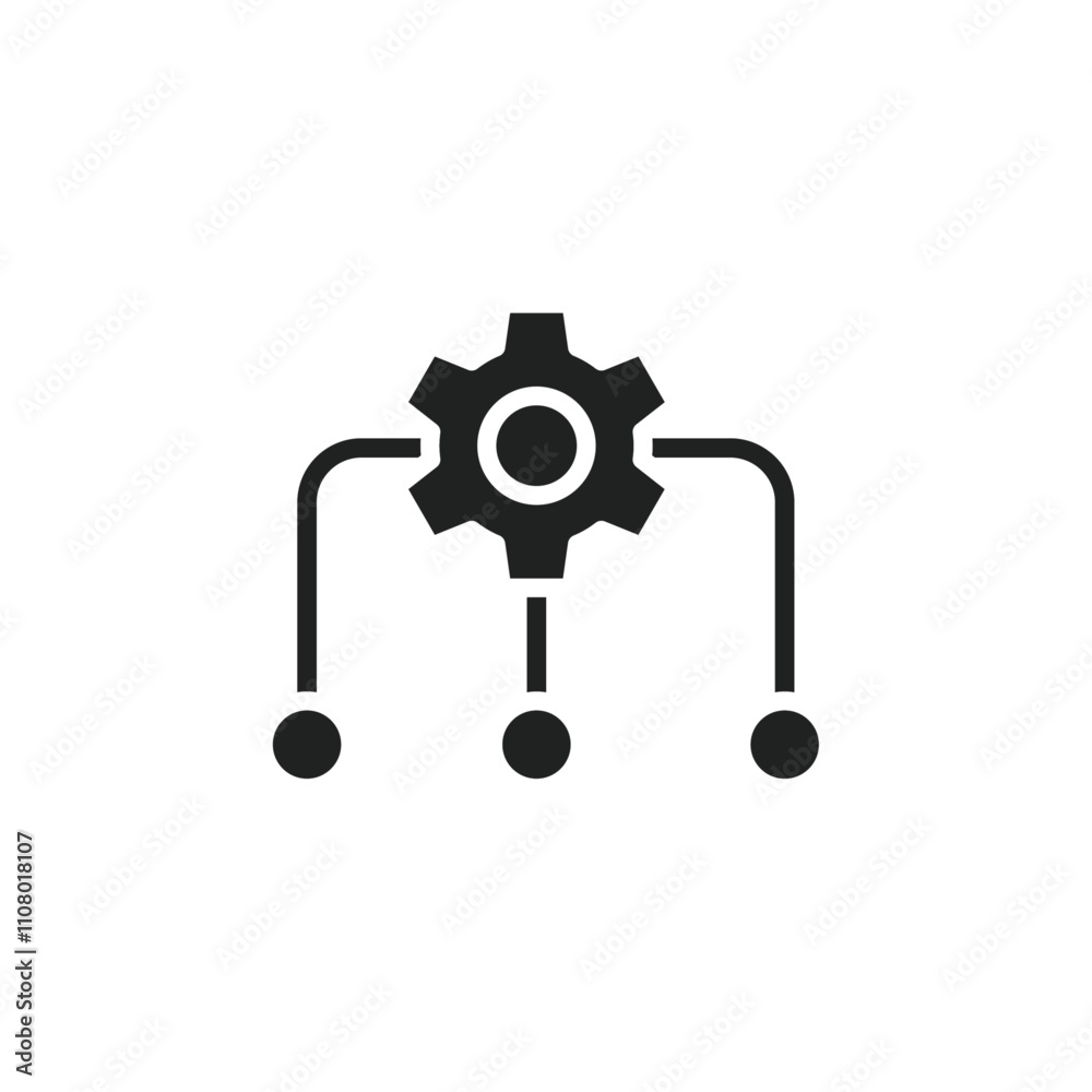 Poster Supply chain icon web design in vector