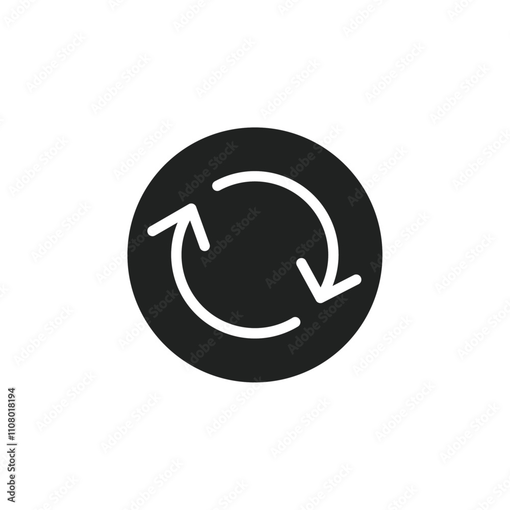 Poster Synchronization icon web design in vector