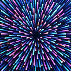 Obraz premium Radial abstract holographic spectrum artwork