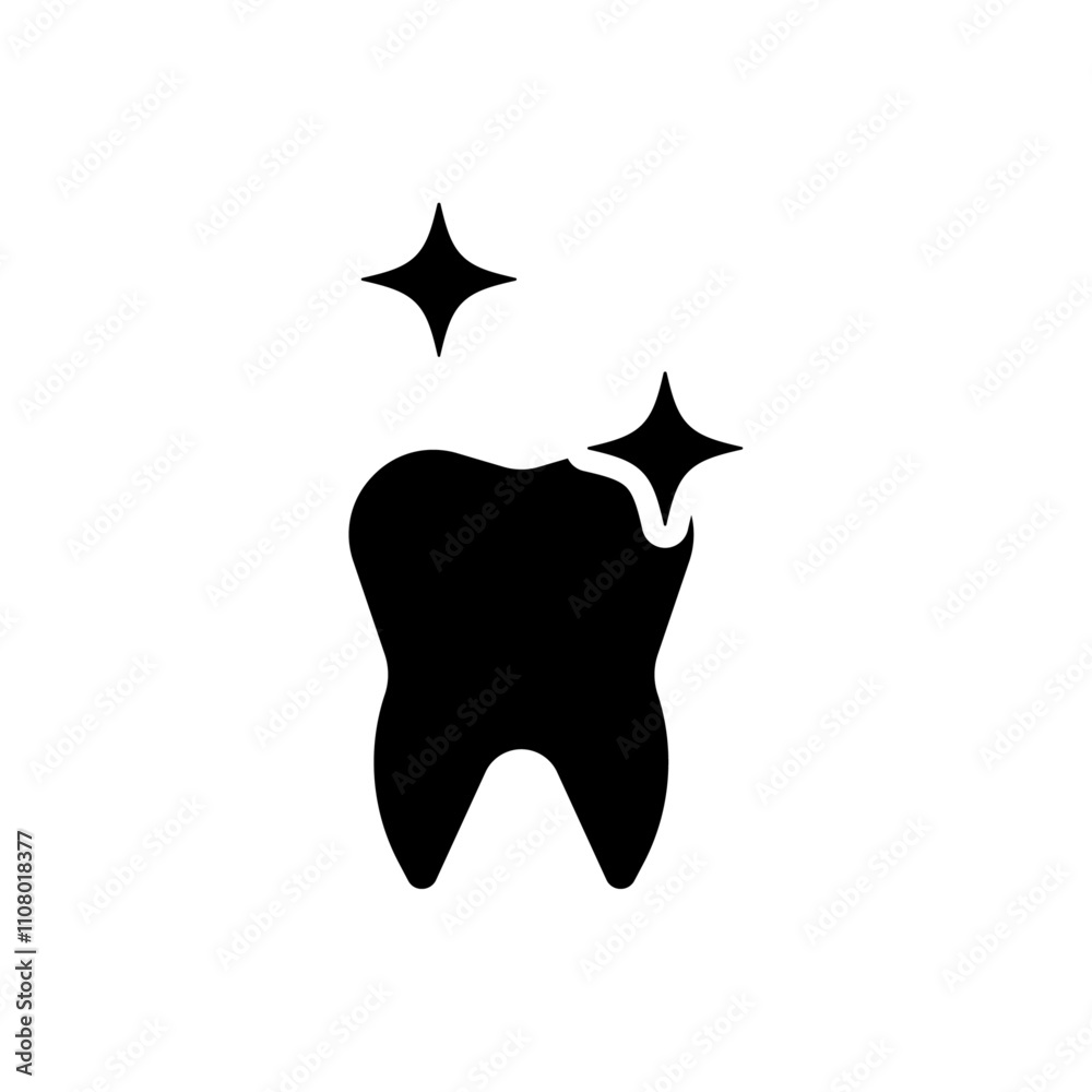 Aufkleber teeth cleaning icon web design in vector