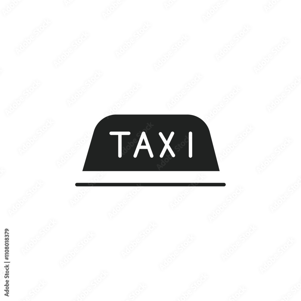 Poster Taxi lamp icon web design in vector