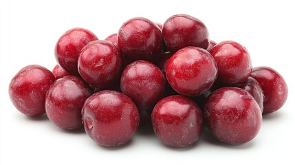 Obraz premium A pile of small red plums.