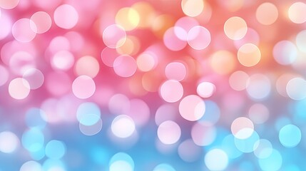 Obraz premium A vibrant and colorful bokeh background featuring soft pastel hues of pink and blue, perfect for creative projects and designs.
