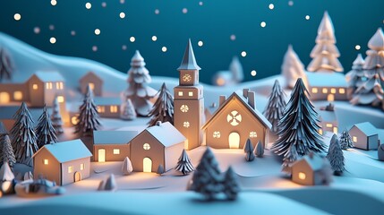 Obraz premium christmas night in the city