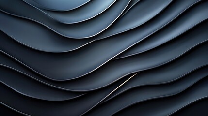An abstract design featuring smooth, flowing waves in dark tones, creating a sense of depth and elegance.