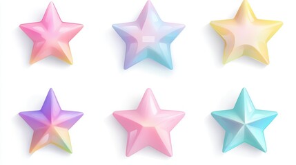 Obraz premium Abstract stars illustration millennial gray aesthetic geometric design minimalist style high fidelity art modern decor