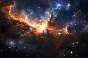 Fototapeta premium Celestial Nebula Cosmic Dust And Starscape