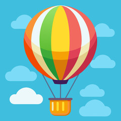 Fototapeta premium Colorful hot air balloon floating in the sky.