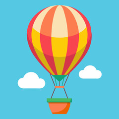 Fototapeta premium Colorful hot air balloon floating in the sky.