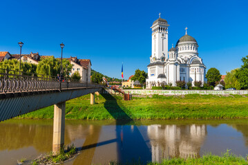 Medieval cityscape architecture in Sighisoara town, historical region of Transylvania, Romania, Europe