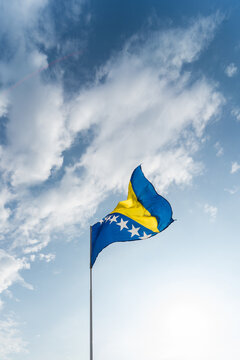 Bosnian flag in motion