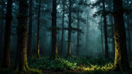 Obraz premium Mystical forest evoking the legend of the Holy Grail.1