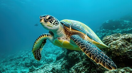 Obraz premium Marine animal preservation, ocean conservation, protecting wildlife, habitat focus.