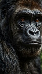 Fototapeta premium NFT portrait of a majestic gorilla.