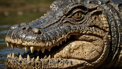 Obraz premium Nile crocodile close-up.