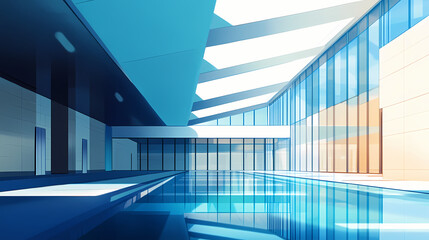 Obraz premium entrance aquatic center