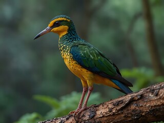 Obraz premium Nitticora bird in its natural habitat.