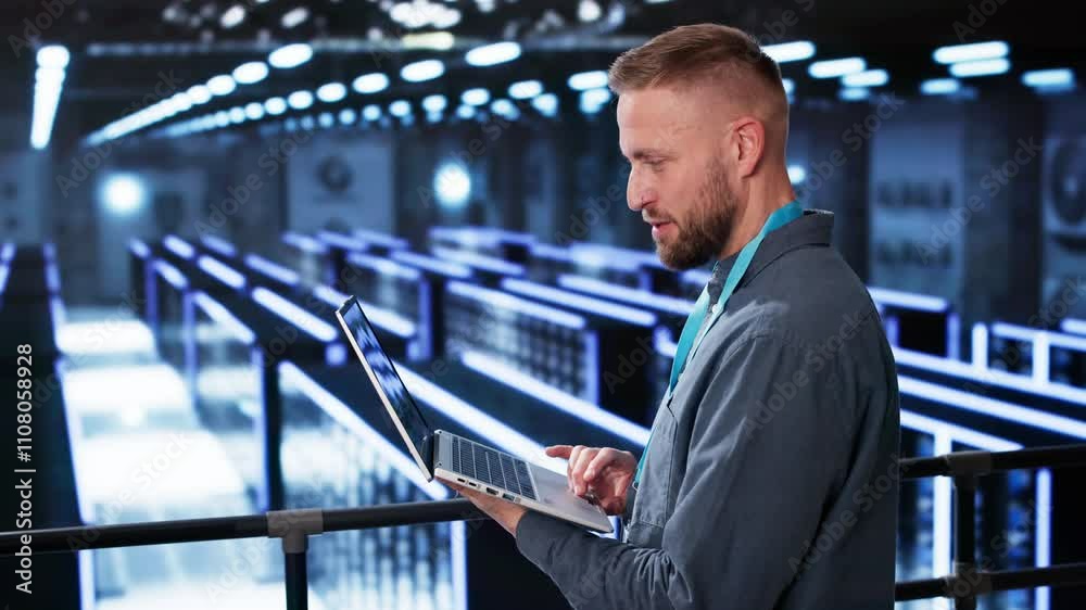 Poster server room in data center