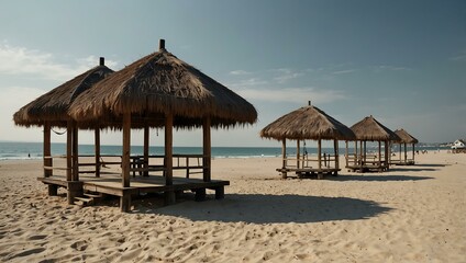 Fototapeta premium Off-season beach resort.