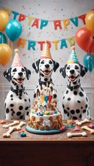 Obraz premium Spot-On Birthday Bash for Dalmatians