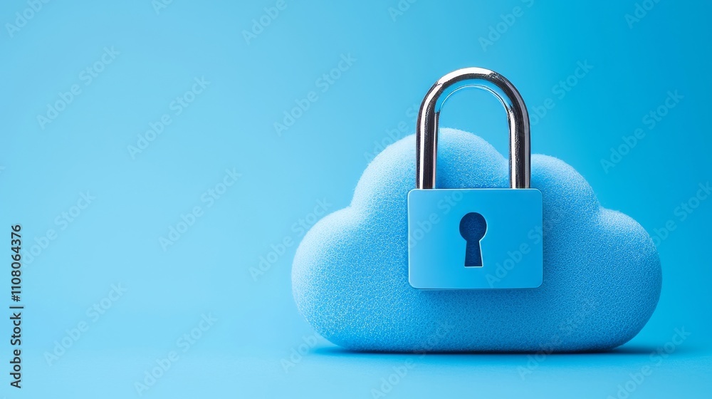Poster future technology concepts include digital cloud computing, cybersecurity, and digital data network 