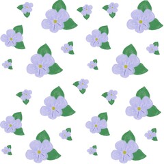 seamless pattern with purple flower ilustration for background wrapping wallpaper design