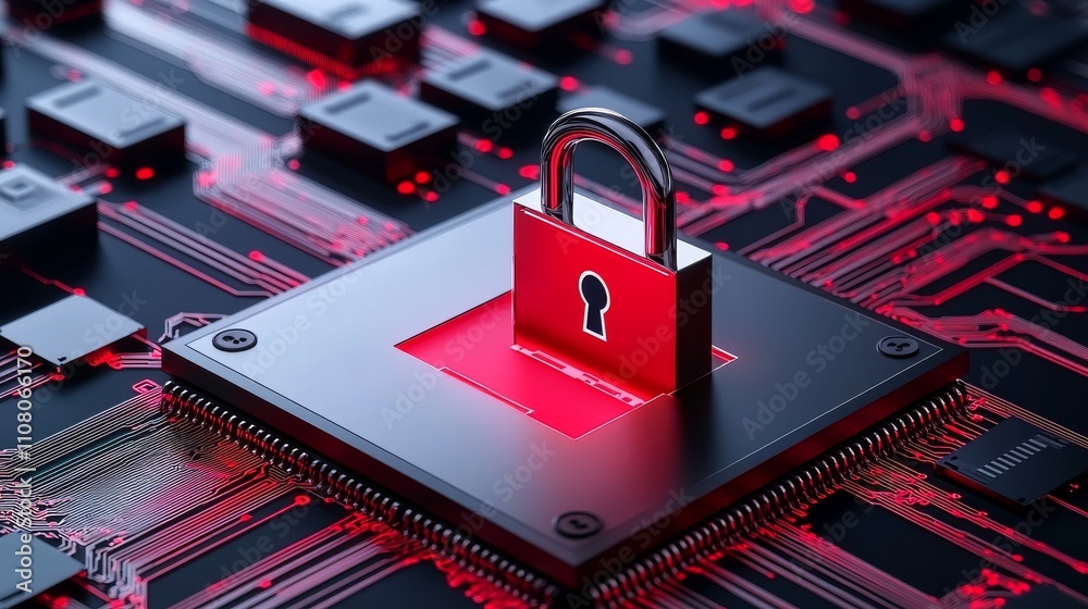 Poster a cyber security concept using a key-shaped data model in 3d rendering to protect personal informati