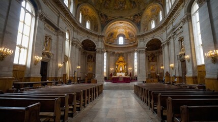 Obraz premium interiors of eglise de la madeleine madeleine