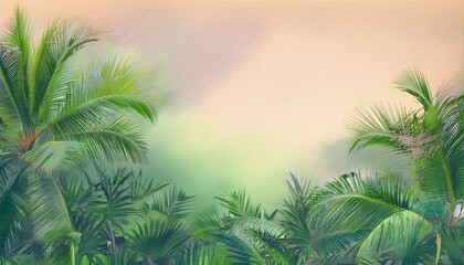 Background wallpaper illustration design of beautiful tropical themes decor with copy space