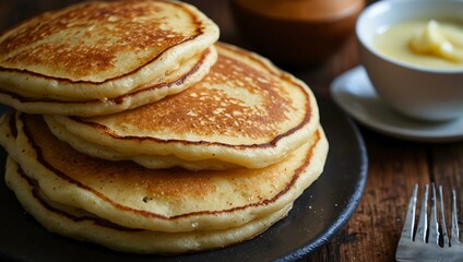 Pancakes (deruny) made with potatoes.